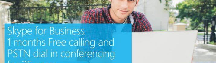 Get 1 months free trial of Skype for Business PSTN calling