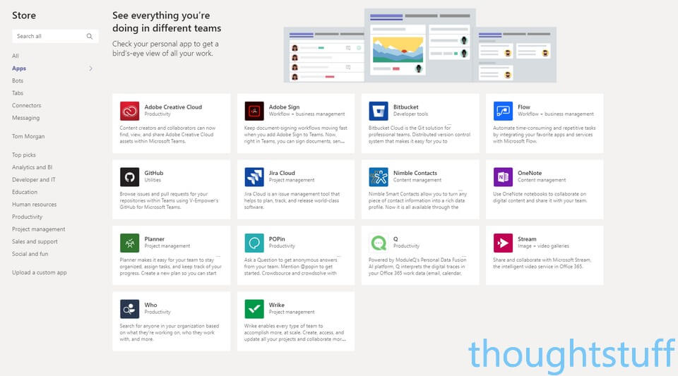 microsoft teams app catalog